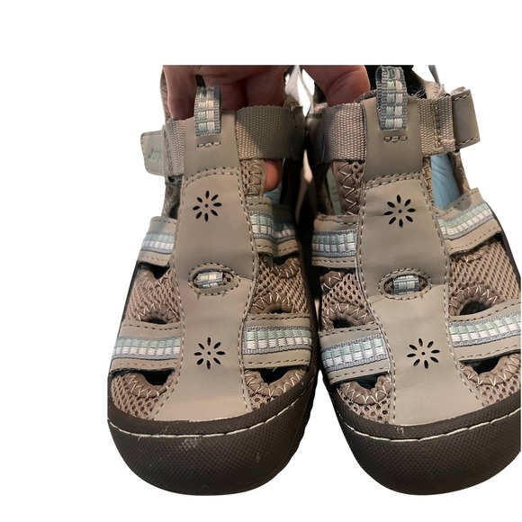 J Sport by Jambu Taupe Gray Adjustable Strap Sandals Women's Comfort Shoes - Picture 4 of 14